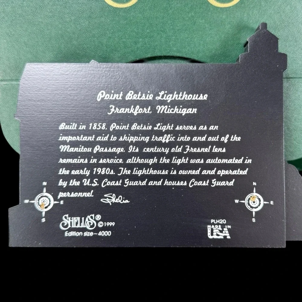 Point‎ Betsie Lighthouse Frankfort, Michigan Shelia's Collectibles 1999 W/Box